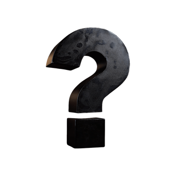 Question Mark Boxy Black Symbol isolated on transparent background png