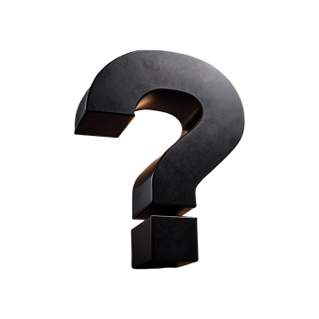 Question Mark Boxy Black Symbol isolated on transparent background png