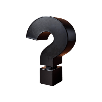 Question Mark Boxy Black Symbol isolated on transparent background png