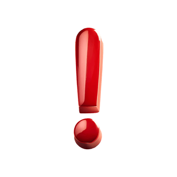 Red Exclamation Mark Symbol isolated on transparent background png