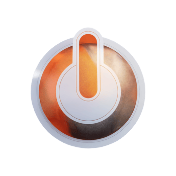 Round Power Icon Symbol isolated on transparent background png