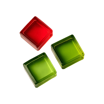 Set Of Red And Green Glass Cubes Symbol isolated on transparent background png