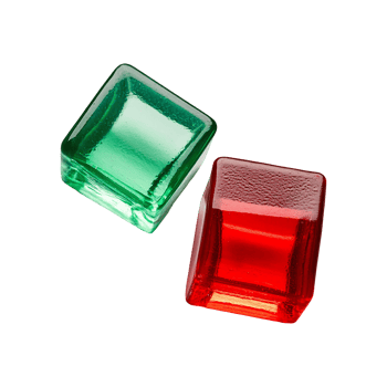 Set Of Red And Green Glass Cubes Symbol isolated on transparent background png