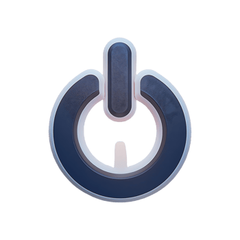 Smooth Power Icon Symbol isolated on transparent background png