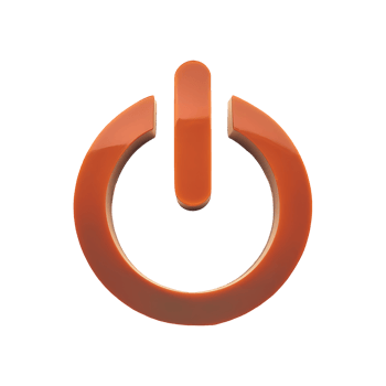 Smooth Power Icon Symbol isolated on transparent background png