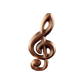 Treble Clef G Symbol isolated on transparent background png