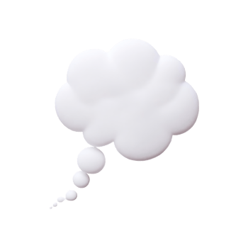 White Thought Bubble Round Symbol isolated on transparent background png