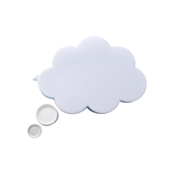 White Thought Bubble Symbol isolated on transparent background png