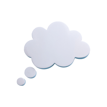 White Thought Bubble Symbol isolated on transparent background png