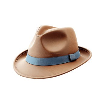 Detective Hat isolated on transparent background png