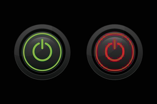Power on and off button vector