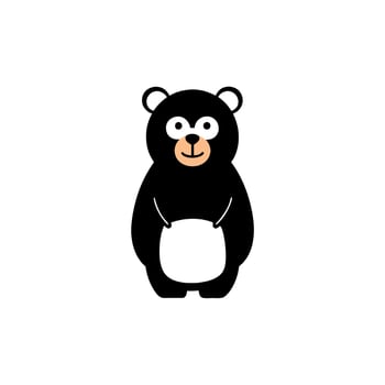 Asiatic Black Bear speaks icon illustration vector