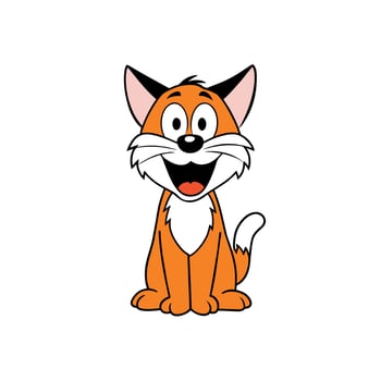 Bay Cat smiles icon illustration vector