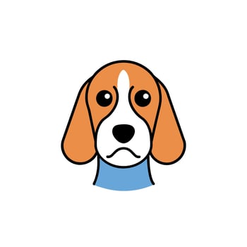 Beaglier dog cries icon illustration vector