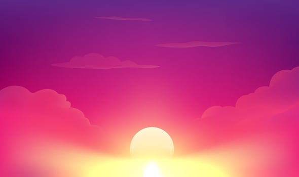 Sunset or sunrise red cloud background in the sky vector