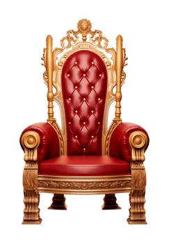 Throne Chair Isolated on Transparent Background png