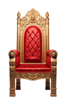 Throne Chair Isolated on Transparent Background png