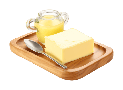 Butter and Melted Butter Isolated on Transparent Background png