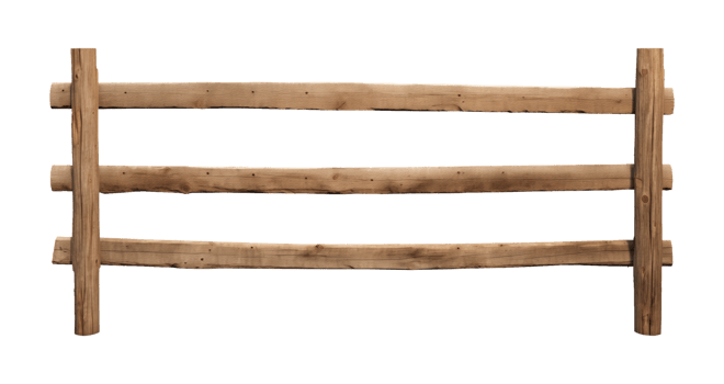 Ranch Wood Fence Isolated on Transparent Background png
