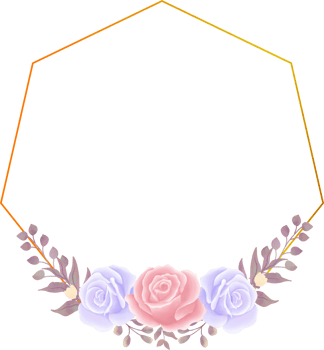 Watercolor Rose Flower Frame Border png