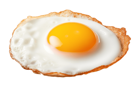 Sunny Side Up Egg Isolated on Transparent Background png