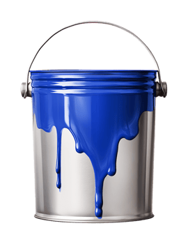 Blue Paint Bucket Isolated on Transparent Background png