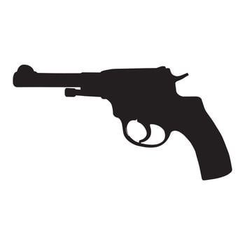 Revolver Gun Silhouette Illustration vector