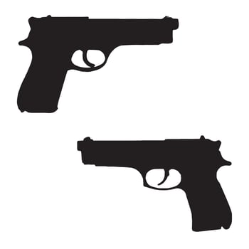 Pistol Gun Art Silhouette vector