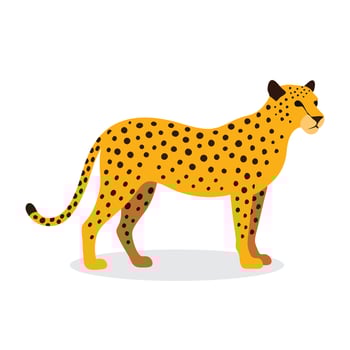 Leopard Animal isolated flat illustration on white background vector