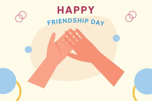 Happy international friendship day Concept. Colored flat illustration isolated. vector