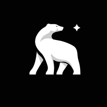 simple polar bear animal vector