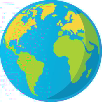 Globe Illustration Icon high resolution vector
