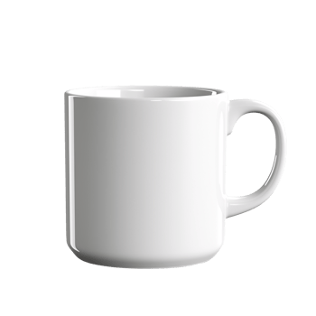 Empty blank white Coffee cup isolated on transparent background png