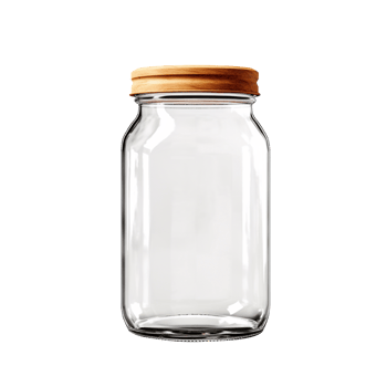 empty glass jar isolated on transparent background png