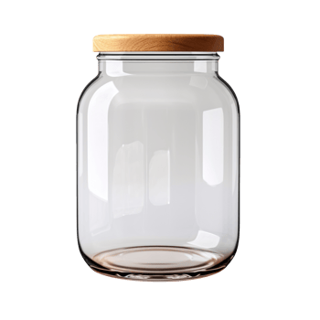 Empty jar isolated on transparent background png
