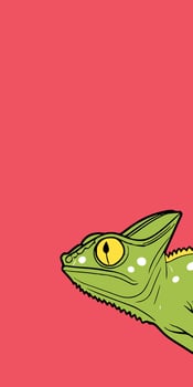 chameleon cute portrait wallpaper for phone vector