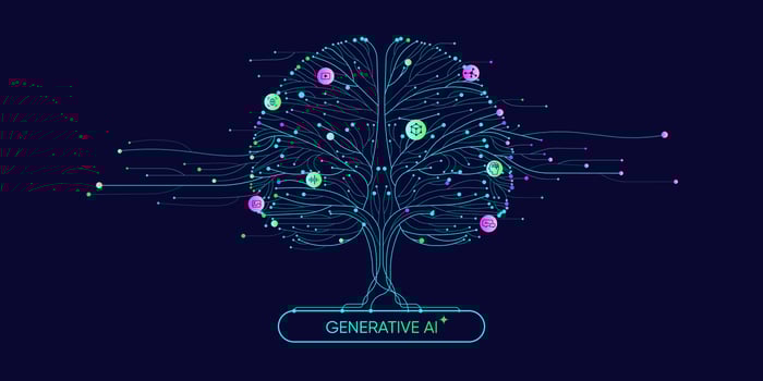 Illustration of abstract stream information. Big data, technology, AI, data transfer, data flow, , large language model, ai brain background vector
