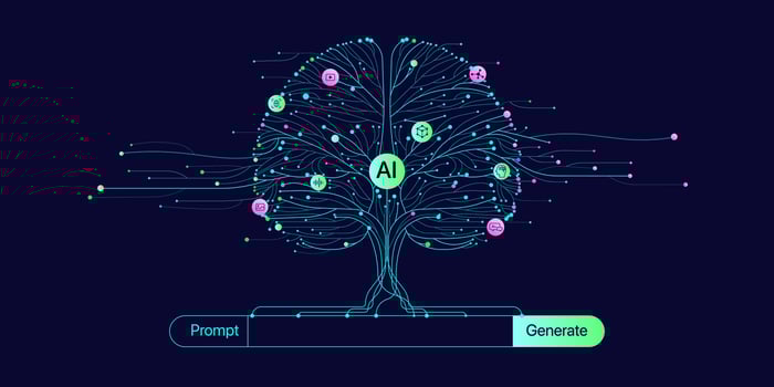 Illustration of abstract stream information. Big data, technology, AI, data transfer, data flow, , large language model, ai brain background vector