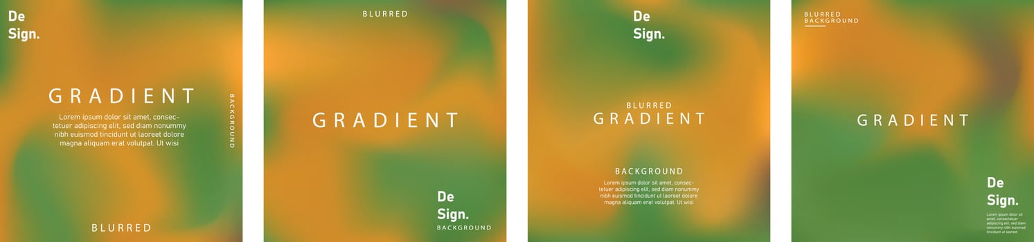 gradient mesh summer vibes background set. Square colorful templates for posts, banners and posters. vector