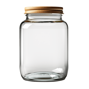 Glass jar isolated on transparent background png