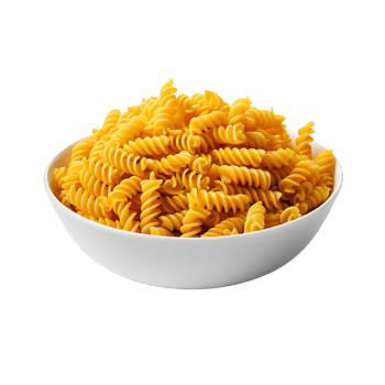 Fusilli pasta isolated on transparent background png