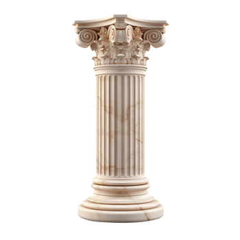 Greek column isolated on transparent background png