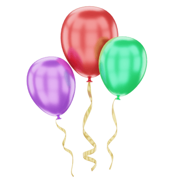 3D Oval Balloons Illustration for uiux, web, app, infographic, etc png