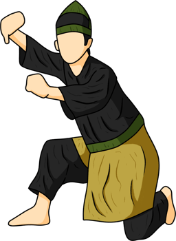 Pencak Silat Indonesian Martial Art Illustration png