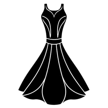 Dress black silhouette illustration vector
