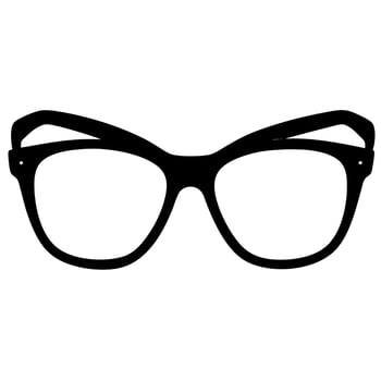 Glasses black silhouette illustration vector