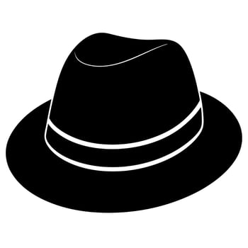 Hat black silhouette illustration vector