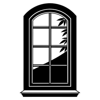 window black silhouette illustration vector