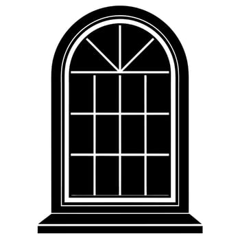 window black silhouette illustration vector