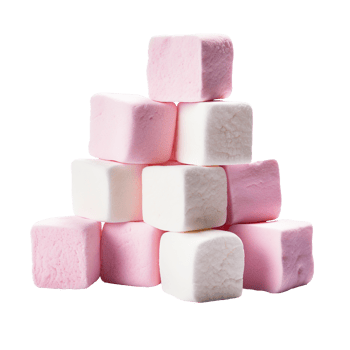 marshmallow isolated on transparent background png